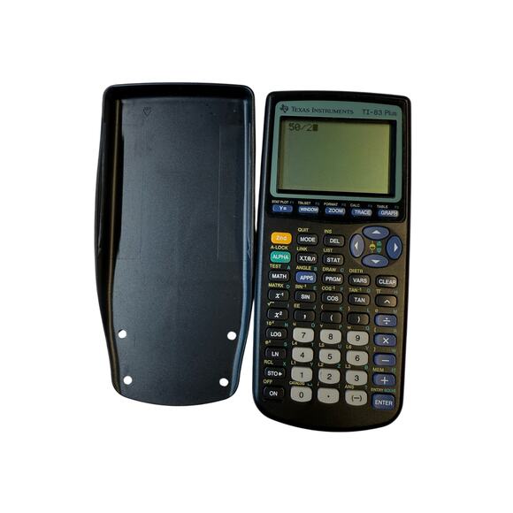 Texas Instruments TI-84 Plus Graphing Calculator Black with Cover - Picture 3 of 4